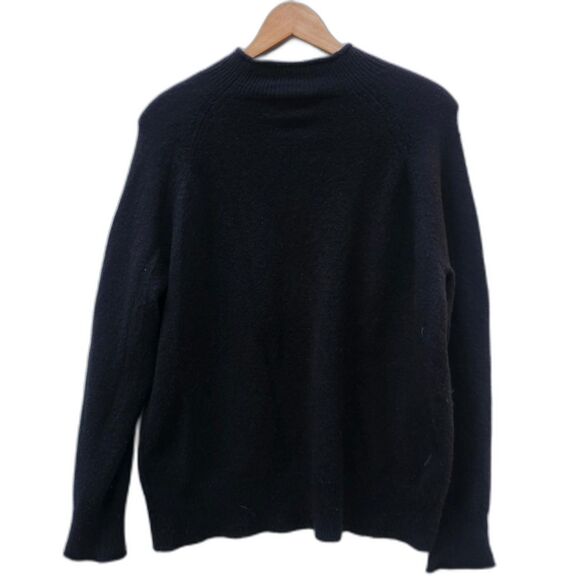 J. Crew Women’s Black Roll Neck Wool/Alpaca Sweater • Soft Heritage Knit •Size M - Picture 4 of 6